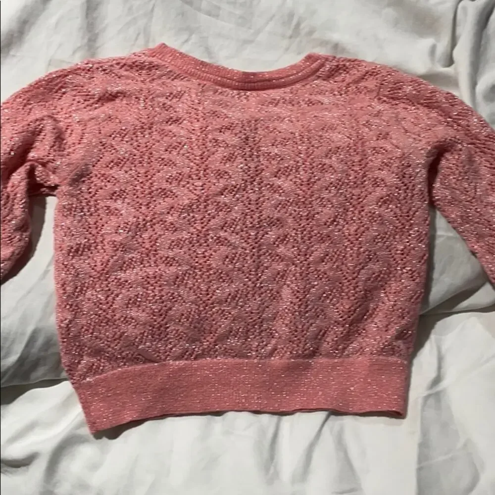 Carters 3t peach metallic cardigan worn once euc